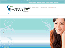 Tablet Screenshot of haydenfamilydental.net